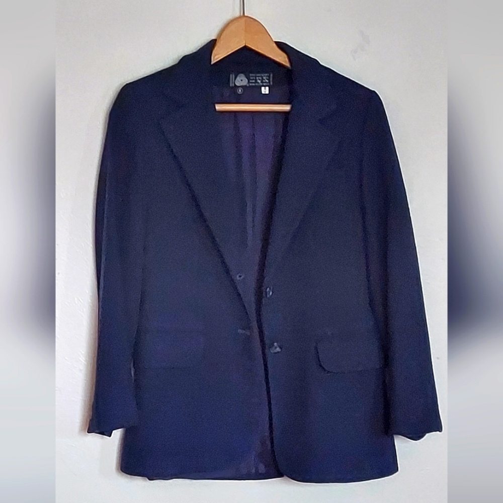 Navy Wool Blazer -fully lined